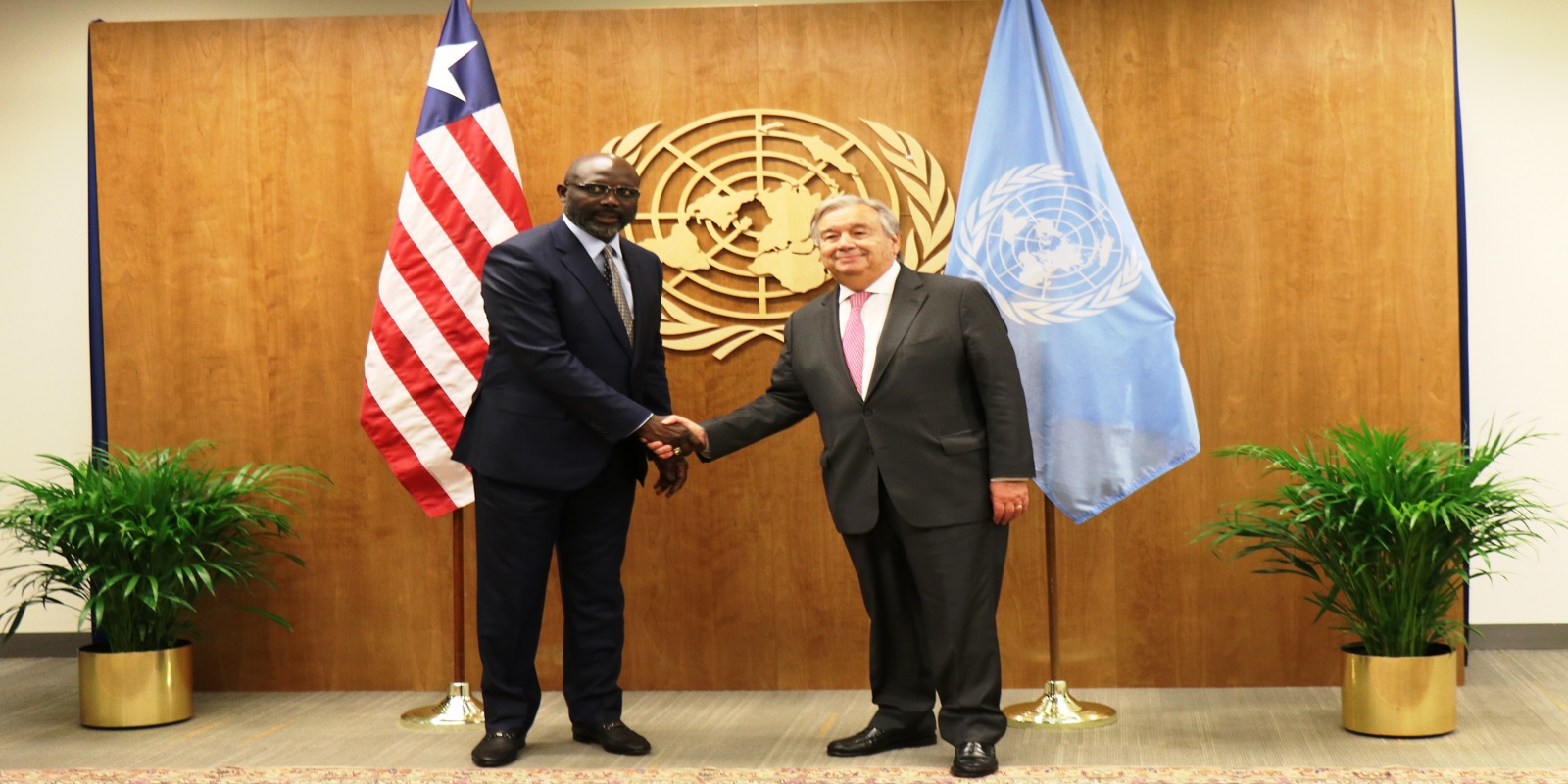 H.E. President Weah and UN Secretary-General Guterres commit to sustenance of peace in Liberia